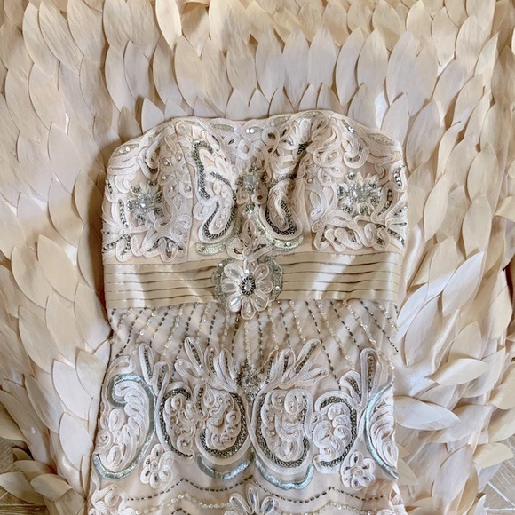 SUE WONG Nocturne Collection Formal Beaded Gown for Wedding, Red Carpet, Rare - Picture 8 of 12